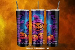 Pumpkin Funny Halloween Tumbler Wrap Sublimation Desings Product Image 2
