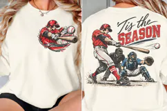 Baseball Season Front Back PNG, Baseball Player Front Back S Product Image 1