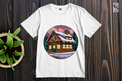 Cozy Wooden Cabin Clipart Sublimation PNG Product Image 2