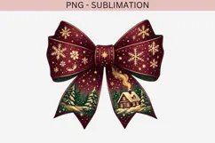 Christmas winter bow png design for T-shirts Product Image 2