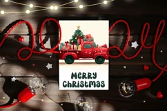 Merry Christmas Greeting Cards, Christmas Truck Card Designs Product Image 2