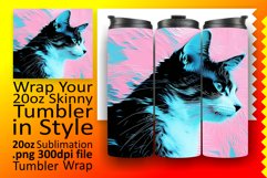 Whimsical Cat Lover&#039;s Tumbler: Sublimation Fun Product Image 1