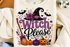 Witch Please Halloween Pumpkin PNG Product Image 1