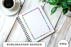 Watercolor Colorful Crayons Frame png Product Image 2