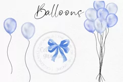 Blue Gnomes and Balloons | Gnome Clipart PNG Product Image 2