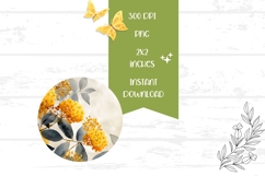 Spring Flowers Round Earrings PNG, Floral Earrings Design Product Image 2