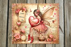 Valentine Fairy | Magic Skinny Tumbler Sublimation Design P Product Image 2