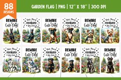 Funny Garden Flag Sublimation Design Bundle | Cute Dog Flag Product Image 2