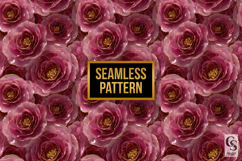 Dark Red Roses Digital Paper Pattern Product Image 2