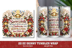 Christian Christmas 20oz Tumbler Wrap, Nativity Scene Skinny Product Image 1