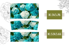 Blue Hydrangea Tumbler Wrap, Blue 40 Oz Tumbler Product Image 2