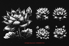 10 Bundle Dark Art Lotus Flower Meditation Relax Magical Product Image 3