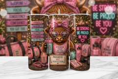 Gym Motivation Cow Tumbler Wrap PNG Product Image 1