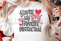 You Are My Favorite Distraction Cute Dog Valentines Day Product Image 2