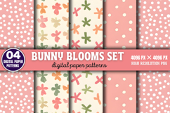 Bunny Blooms set Digital Background Bundle PNG Product Image 3