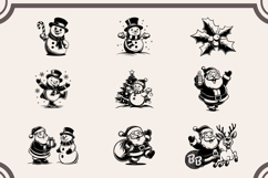 Christmas SVG Bundle: Snowman, Gingerbread, Santa, Reindeer Product Image 2