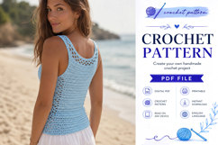 Summer Crochet Tank Top Pattern PDF Product Image 6