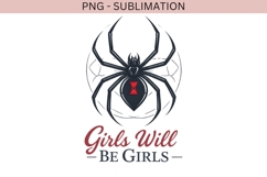 Black Widow Girls Will Be Girls PNG | Spider Graphic Product Image 2