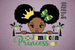 Jamaican Princess SVG PNG Cute Afro Girl Crown Clipart Product Image 2
