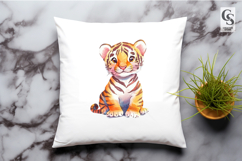 Cute Tiger Cub Clipart Sublimation PNG Product Image 2