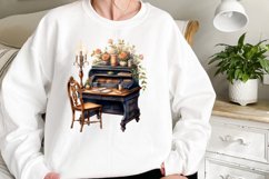 Vintage Floral Writing Clipart Product Image 2