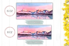 Sunset Mountains Mug Design, Nature Mug Wrap Design Product Image 2