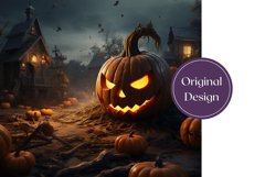 3D Halloween Pumpkin Tumbler Wrap, 3D Halloween Sublimation Product Image 2