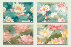 Peaceful Lotus Flowers Cutting Boards sublimation Designs Product Image 2