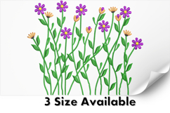 Purple Wildflower Meadow Embroidery Design Product Image 1