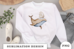Watercolor Whale Dreams png Product Image 2