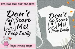 Don't scare me i poop easily svg cut file Product Image 1