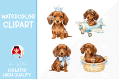 4 Cute Dachshund Clipart Product Image 1