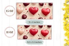 Cute Cherry Mug Template, Love Hearts Mug Sublimation Design Product Image 2