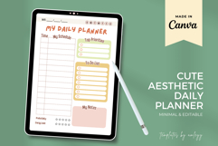Cute Aesthetic Daily Planner Printable Pastel Planner Page Product Image 2