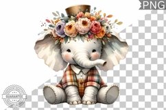 Floral Crown Elephant Sublimation - Clipart Bundle Product Image 3