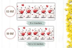 Cute Bear Mug Template, Love Hearts Mug Sublimation Product Image 2