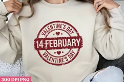 Valentine's Day 14 February PNG, Valentines Day Stamps Clipa Product Image 1