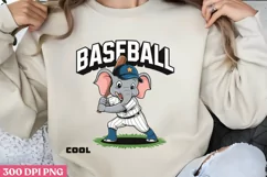 Baseball Cool PNG, Cute Animal Sublimation PNG Product Image 2