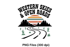 Western Skies &amp; Open Roads Svg, Western Cowgirl Svg Design Product Image 9