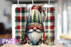 Christmas Gnome Tumbler Sublimation - 20 Oz Skinny Tumbler Product Image 1