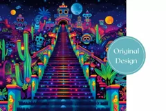 Mexican Tumbler Wrap Design, Cactus Tumbler Sublimation Product Image 2