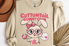 Cottontail bunny club PNG, Retro Easter Sublimation PNG Product Image 2
