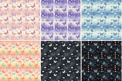 Starry Night Butterfly Digital Paper,Celestial Galaxy Patter Product Image 2