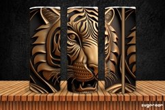 Tiger Tumbler Sublimation | Skinny 20 oz | Tooled Leather Product Image 2