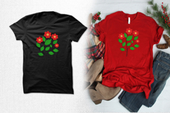 Red Flower Cluster Embroidery Design Product Image 2