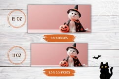 Halloween Cat Mug Wrap, Halloween Pumpkin Mug Design Product Image 2