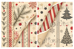 Christmas, Red, Black, Papers, Junk Journal Product Image 2