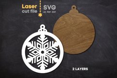 Christmas Ornament SVG laser cut file for Glowforge Product Image 3