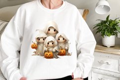 Watercolor Cute Ghosts Clipart Product Image 2