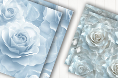 White Roses Digital Paper Product Image 2